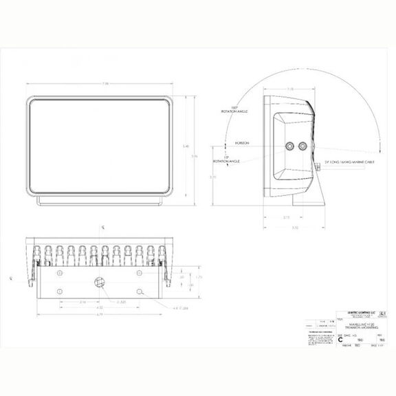 Maxillume h120 Trunnion Mount LED Floodlight, 12,000 Lumen, White Dimming, Black Housing image number 3