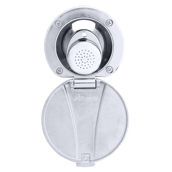 Recessed Shower Chrome Cup with Stainless Steel Lid, Small Chrome Sprayer, 10' White Rubber Hose image number 4
