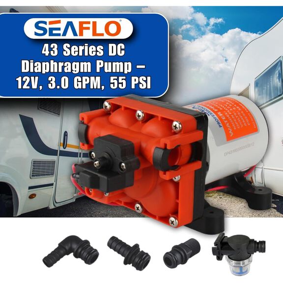 SEAFLO 43 Series 12V 3.0 GPM 55 PSI Diaphragm Water Pump image number 4
