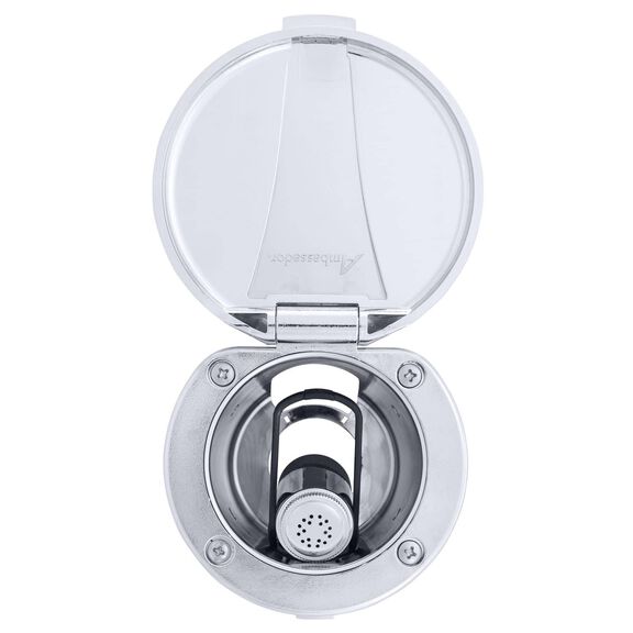 Recessed Shower Chrome Cup & Lid, Hammer-Head Black Sprayer, 6' Black Rubber Hose image number 5