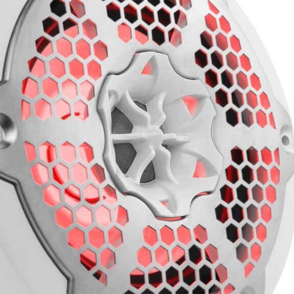 HYDRO 6.5" 2-Way Marine Speakers with Integrated RGB LED Lights, 300 Watts, White image number 3