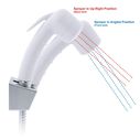 Trinidad 2H External Shower Mixer Small Arctic White Sprayer, 6' Stainless Steel Hose Chrome/Arctic White image number 4