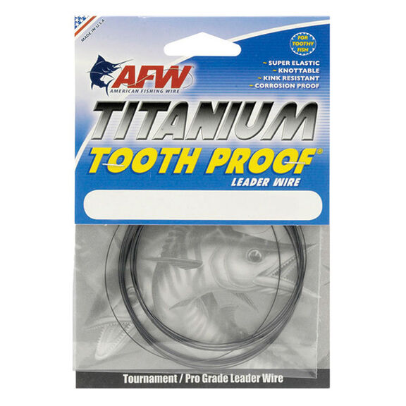 Titanium Tooth Proof&reg; Single Strand Wire Leader, Black Oxide image number 0