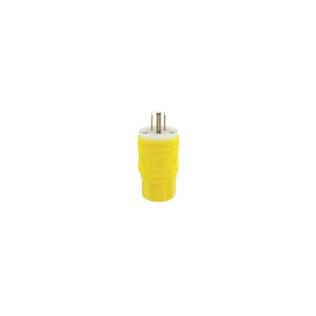 15 Amp 125 Volt Straight Blade Plug, Industrial Grade, Grounding, NEMA 5-15P 2P-3W, Wetguard Watertight