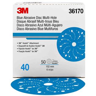 Hookit&trade; 6" Multi-hole Blue Abrasive Discs