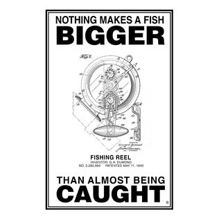 Nothing Makes a Fish Bigger Poster, White