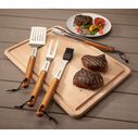 4-Piece Ash Wood Grill Tool Set image number 1