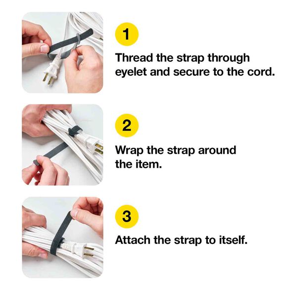 6" x 0.5" Self-Gripping Cable Ties, 30 Pack image number 2