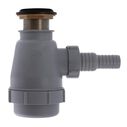 1-1/2" Drain, Flip Trap Sink Drain with Overflow, 3/4" & 1" Hose Barb Chrome image number 4