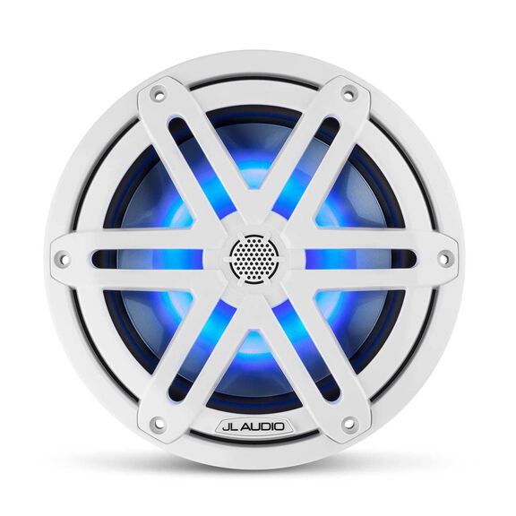 M3-770X-S-Gw-i 7.7" Marine Coaxial Speakers, White Sport Grilles with RGB LED Lighting image number 0