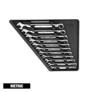 Metric Combination Wrench Set, 11 Piece