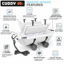 40qt. Cuddy Floating Cooler and Dry Storage Vessel with Cuddy Crawler Wheel Kit image number 2