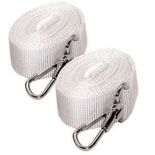 96" Bimini Top Straps, White, Pair