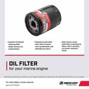 Mercury Verado Oil Filter 877767K01 for Mercury L4 135-200hp Verado Outboards image number 1