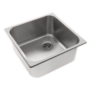Rectangle Sink Brushed Finish, 304 Stainless Steel, 2" Drain, SoundKOTE