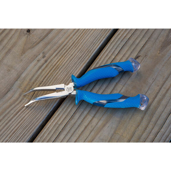 8 1/2" Titanium Bonded Bent Needle Nose Pliers image number 1