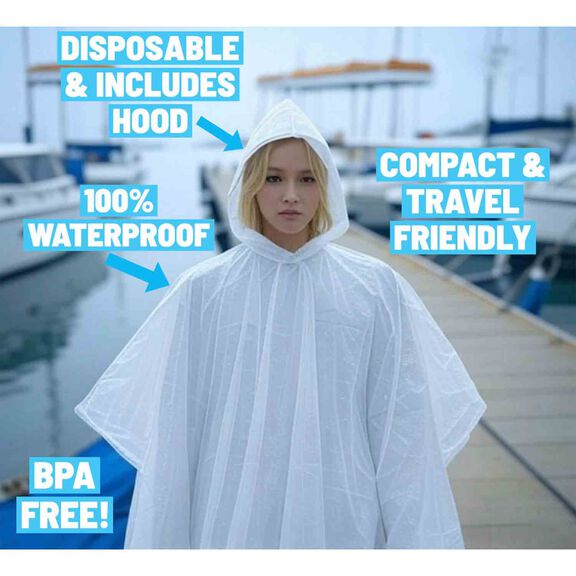 Disposable Rain Poncho image number 1