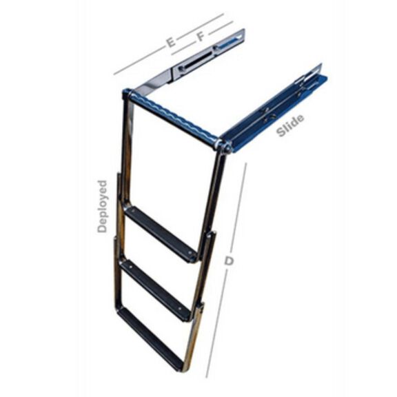 GG Schmitt & Sons 3-Step Top Pocket-Mount Sliding Ladder image number 0