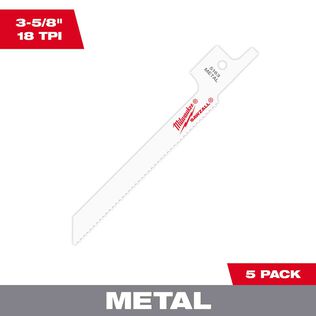 3-5/8" 18 TPI SUPER SAWZALL&reg; Blades, 5 Pack