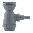2" Drain, Trap Sink Drain, 3/4" & 1" Hose Barb, w/Strainer, w/Chain Stopper Brushed  Finish image number 1