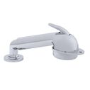 Deck-Mount Sprayer Large Chrome Sprayer w/Elbow, 6' White Rubber Hose, Ultra-Low Profile Holder image number 0