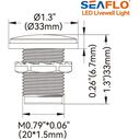 SEAFLO 05 Series Flush Mount Livewell/Baitwell LED Light - Cool White, 12V image number 3