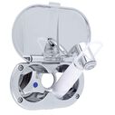 Trinidad Transom Shower Cold Only, Chrome Cup & Lid, Hammer-Head Arctic White Sprayer, 6' Stainless Steel Hose, Chrome Trinidad Handle image number 1