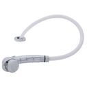 Deck-Mount Sprayer Small Chrome Sprayer, 10' White Rubber Hose, Low Profile Holder image number 1