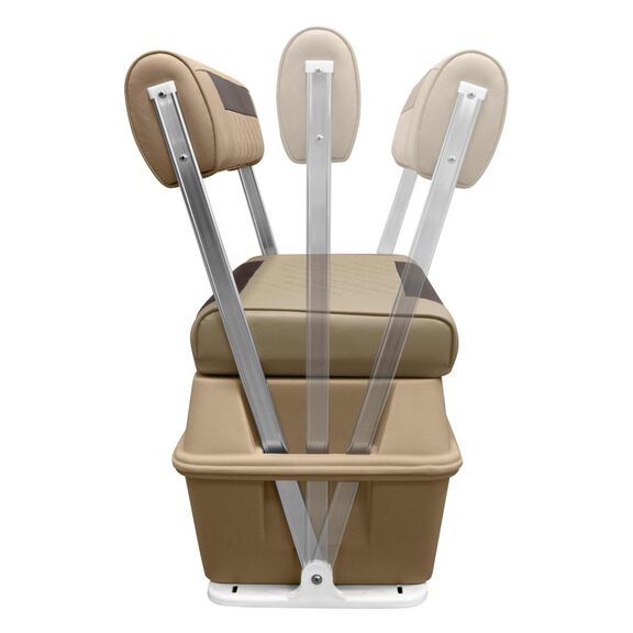 Wise DLX156-1900 DLX Pontoon Series 70 Quart Swingback Cooler Seat - Neutral / Meteor image number 5
