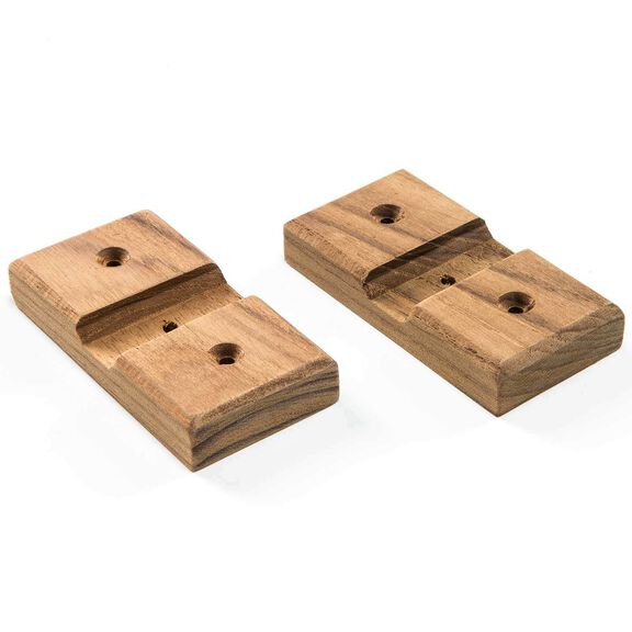 Teak Rod Storage Rack Mounting Board, Pair image number 0