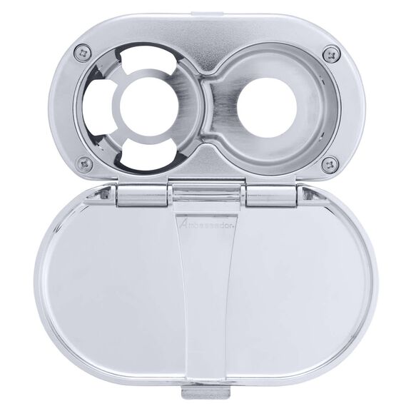 Transom Cup & Lid Set All Plastic Chrome image number 0