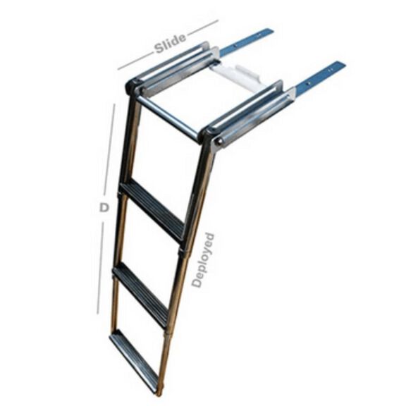 GG Schmitt & Sons 3-Step Top Pocket Pull-Out Flush-Mount Telescoping Ladder image number 0