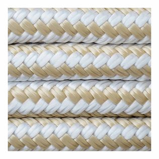 3/8" x 15' Dock Line, Premium Double Braid, Gold / White