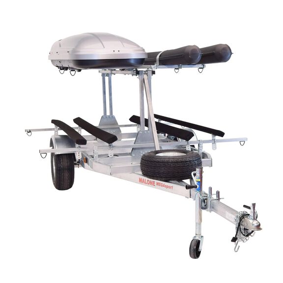 MegaSport&trade; LowBed&trade; Kayak Trailer w/Tier, Spare, 2 sets Bunks, Cargo Box, 2 Rod Tubes image number 0