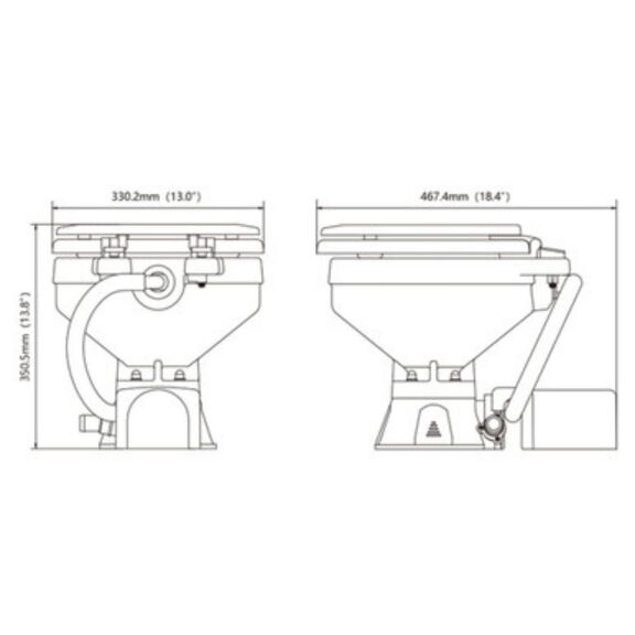 SEAFLO 24 V Electric Marine Toilet &ndash; Regular image number 2