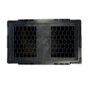 6 Gallon Heavy-Duty Black Milk Crates with Lid for Storage, Organization, 17.75" x 10" x 10.5" image number 2
