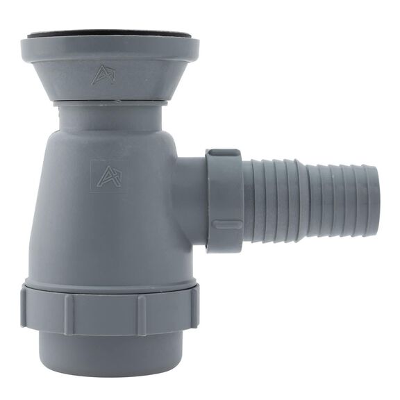 2" Drain, Trap Sink Drain, 1-1/4" & 1-1/2" Hose Barb, w/Chain Stopper Brushed Finish image number 1