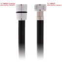 Hose 6' Rubber PVC 1/2" NPS-F + 1/2" NPS-F Black image number 1