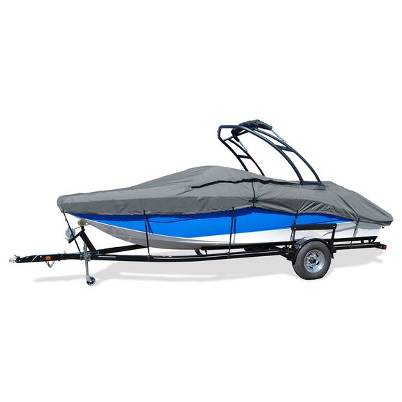 V-Hull Tower Bow Rider Cover, I/O, Gray, Hot Shot, 18'5"-19'4", 102" Beam image number 0
