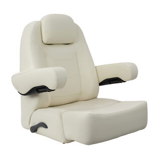 Low Back Charter Helm Seat with Bolster, Off-White