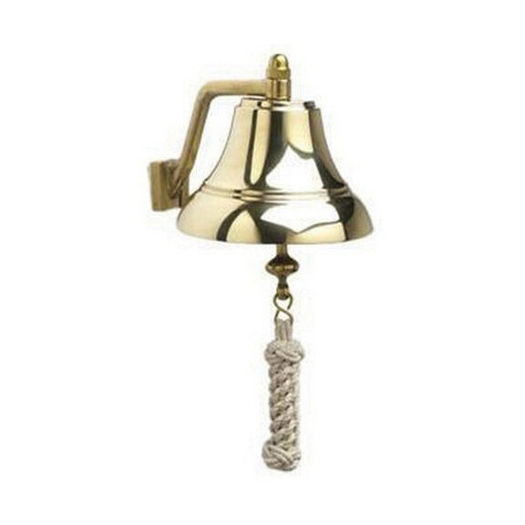 **6in Bell - Brass w/lanyard image number 0