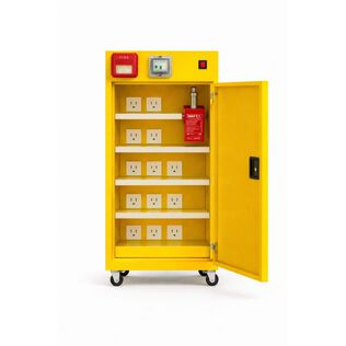 Medium Vault with Hafex&nbsp;Commercial Lithium-ion Battery Charging and Fire-Containment Cabinet