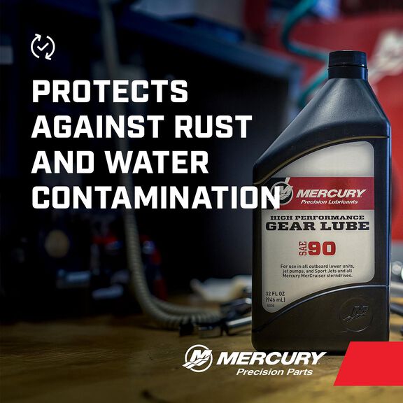 Mercury 8M0222063 SAE 90 High Performance Gear Lube, Quart image number 3