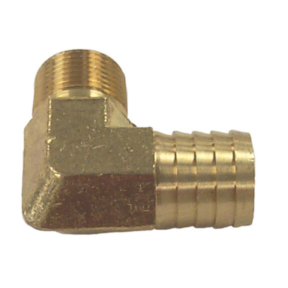 18-8216 90 Degree Fuel System Connector with Hose Barb for Mercruiser Stern Drives image number 0
