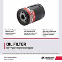 Mercury Verado Oil Filter 877769K01 for Mercury L6 200-350hp Verado and Mercury L6 Racing 400R Outboards image number 2