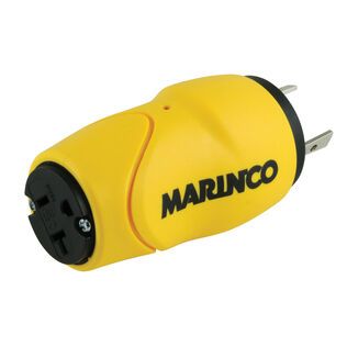 Marinco EEL Shore Power Straight Adapter, 30 Amp 125V Male to 15 Amp 125V Female