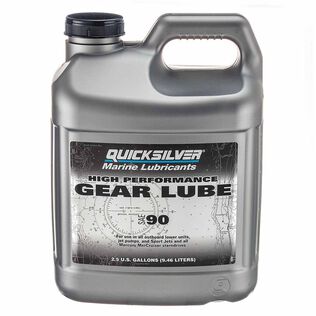 Quicksilver High Performance 90W Gear Lube, 2.5 Gallons