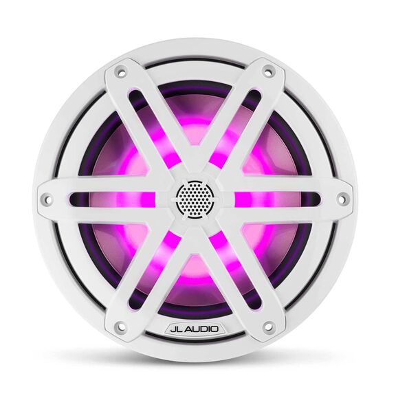 M3-770X-S-Gw-i 7.7" Marine Coaxial Speakers, White Sport Grilles with RGB LED Lighting image number 2