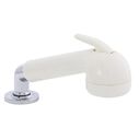 Deck-Mount Sprayer Large Warm White Sprayer No Hook, w/Elbow, 6' White Rubber Hose, Ultra-Low Profile Holder image number 0