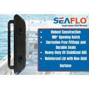 SEAFLO 23.9" x 9.5" Black Rectangular Deck Access Hatch image number 5